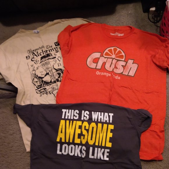 Other - COOL UNIQUE BUNDLE 3 SIZE XL CHARACTER T-SHIRTS - ALCHEMY/CRUSH/AWESOME